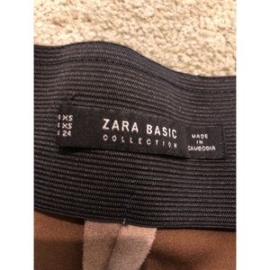 Zara Pants - Tan Suede Zara leggings with zipper detail Zara Pants - Tan Suede Zara leggings with zipper detail